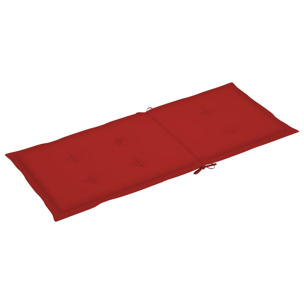 vidaXL Tuinstoelkussens 4 st 120x50x3 cm rood