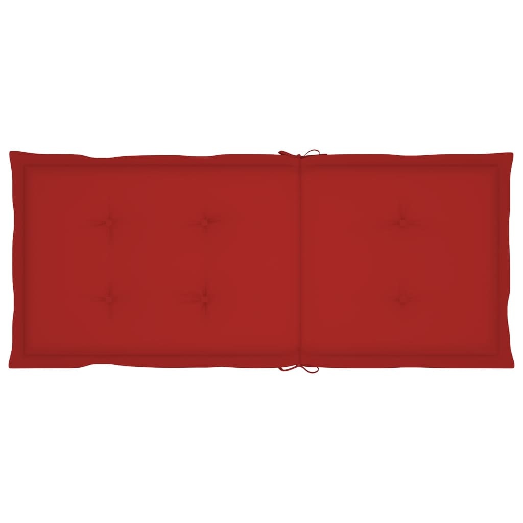 vidaXL Tuinstoelkussens 4 st 120x50x3 cm rood