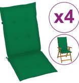 vidaXL Tuinstoelkussens 4 st 120x50x3 cm groen