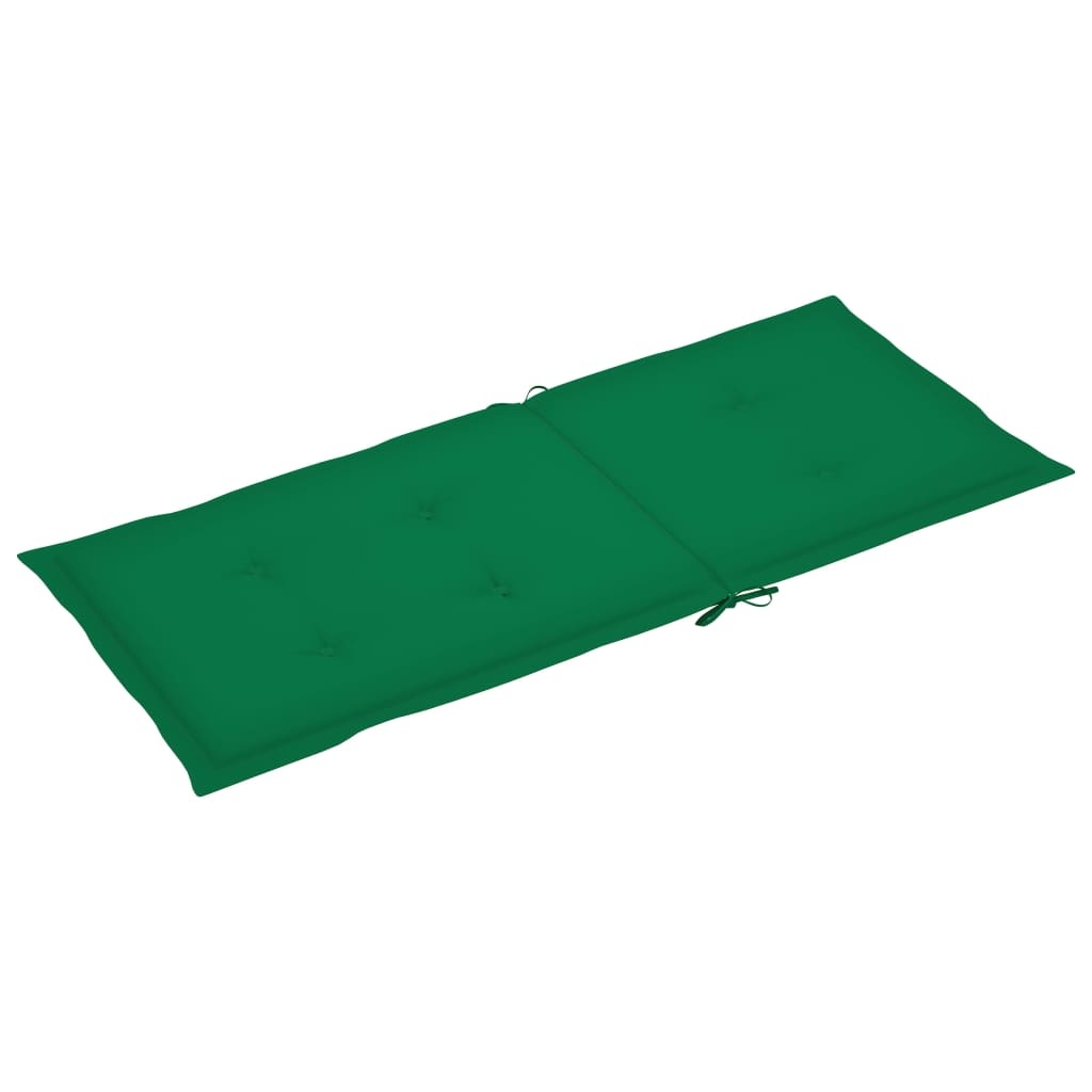 vidaXL Tuinstoelkussens 4 st 120x50x3 cm groen