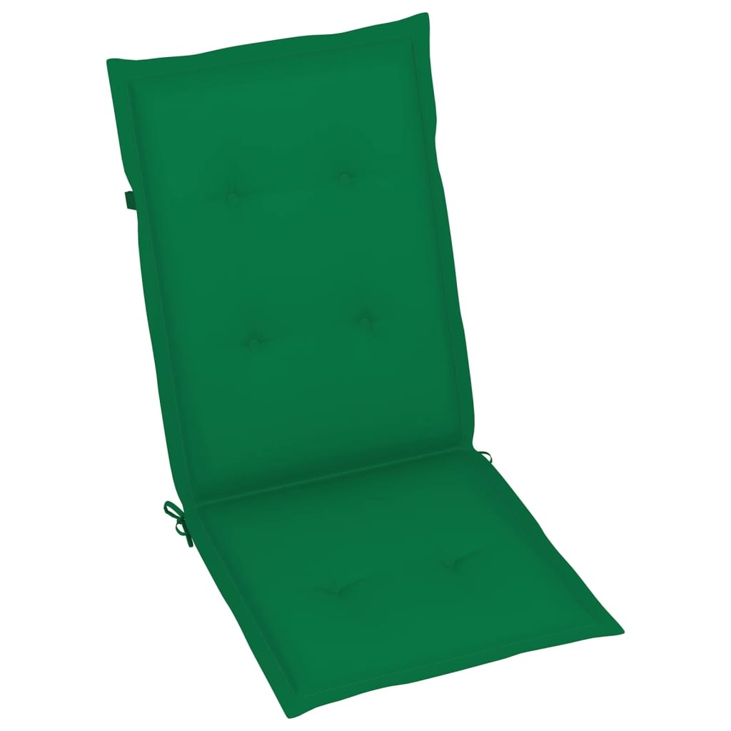 vidaXL Tuinstoelkussens 2 st 120x50x3 cm groen