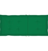 vidaXL Tuinstoelkussens 2 st 120x50x3 cm groen