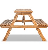 vidaXL Picknicktafel 120x120x78 cm bamboe