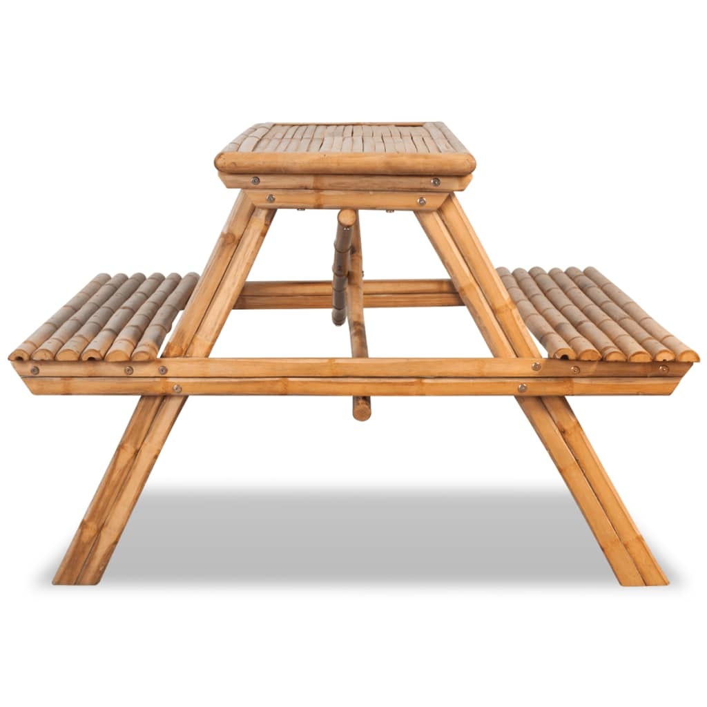 vidaXL Picknicktafel 120x120x78 cm bamboe