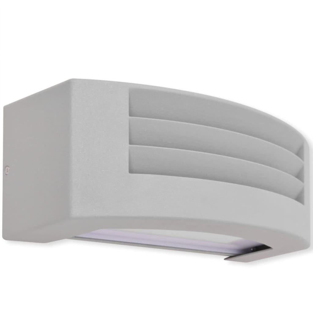 vidaXL Wandlamp buiten grijs aluminium