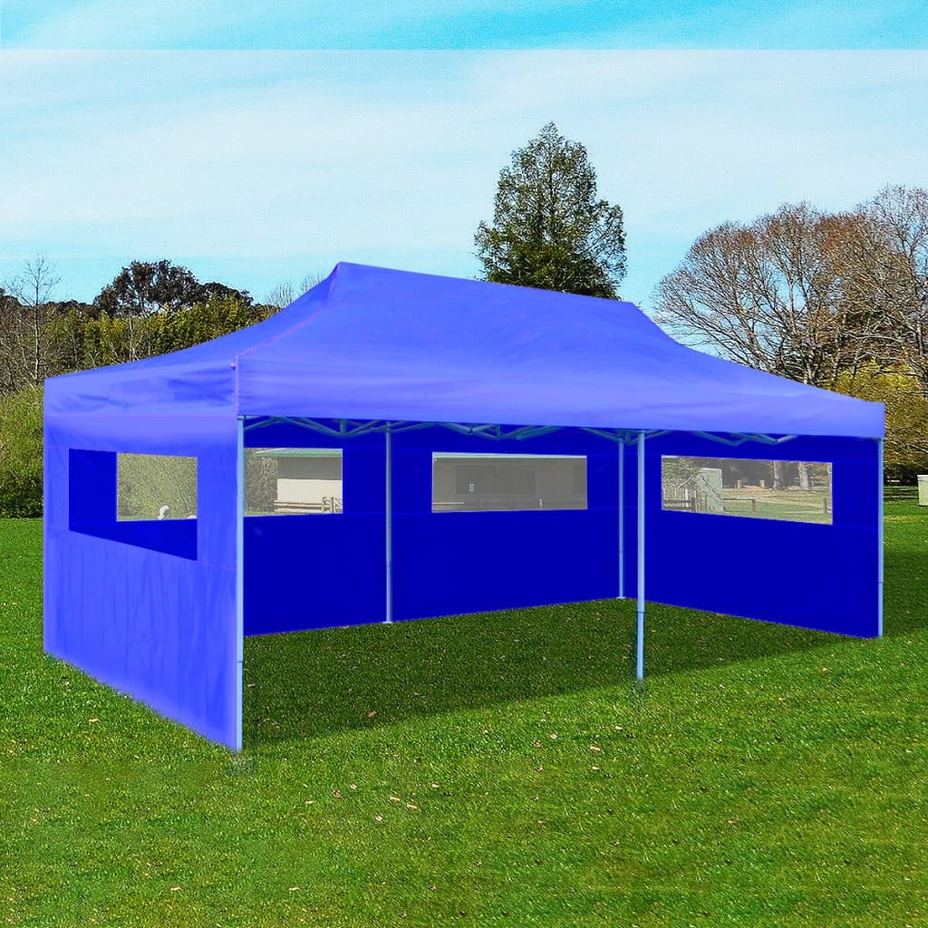 vidaXL Partytent pop-up inklapbaar 3x6 m blauw