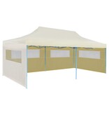 vidaXL Partytent pop-up inklapbaar 3x6 m crème