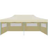 vidaXL Partytent pop-up inklapbaar 3x6 m crème