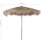 vidaXL Parasol van bamboe met dak van bananenbladeren 270 cm