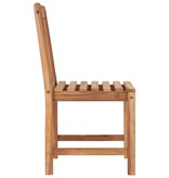 VidaXL Tuinstoelen 6 st met kussens massief teakhout