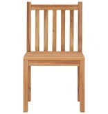 VidaXL Tuinstoelen 6 st met kussens massief teakhout