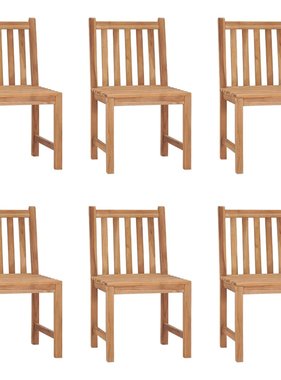 VidaXL Tuinstoelen 6 st massief teakhout