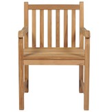 VidaXL Tuinstoelen 8 st met crèmewitte kussens massief teakhout