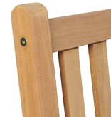 VidaXL Tuinstoelen 8 st met blauwe kussens massief teakhout