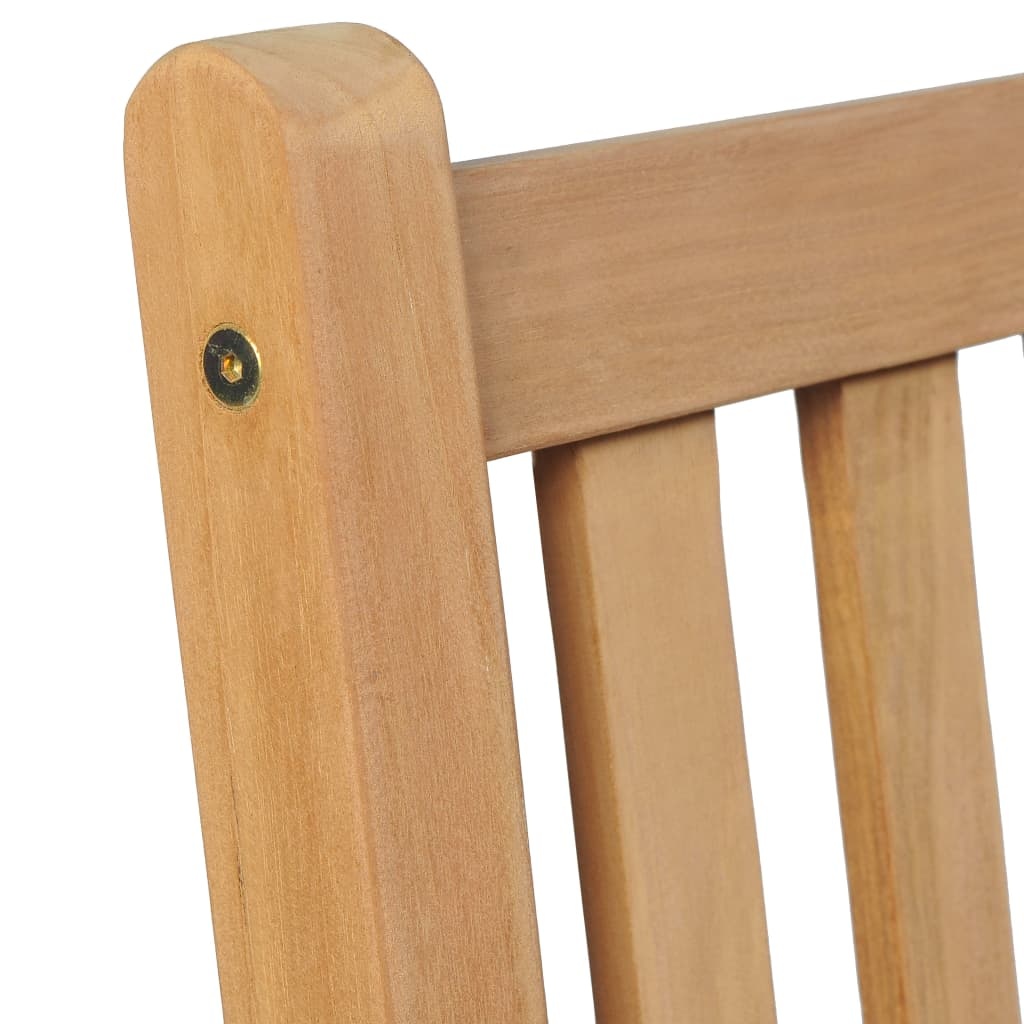 VidaXL Tuinstoelen 8 st met blauwe kussens massief teakhout
