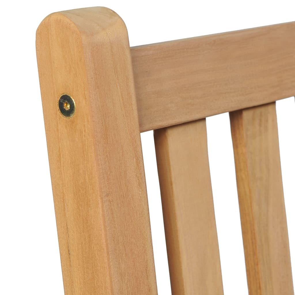 VidaXL Tuinstoelen 4 st met wijnrode kussens massief teakhout