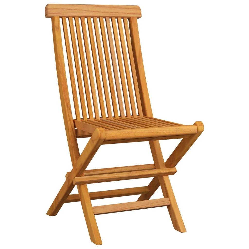 VidaXL Tuinstoelen 8 st met crèmewitte kussens massief teakhout