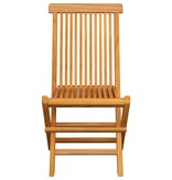VidaXL Tuinstoelen 8 st met crèmewitte kussens massief teakhout