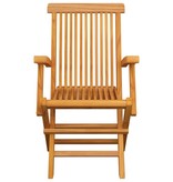 VidaXL Tuinstoelen 8 st met groene kussens massief teakhout