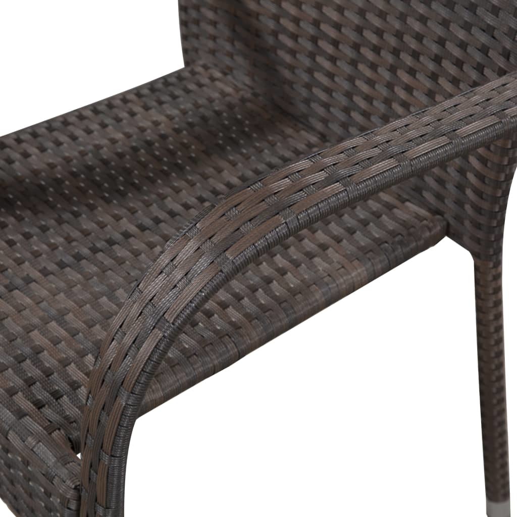 VidaXL 9-delige Tuinset poly rattan bruin