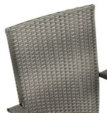 VidaXL 3-delige Tuinset poly rattan grijs