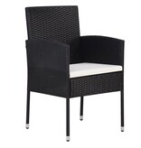 VidaXL 3-delige Tuinset zwart