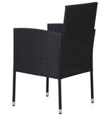 VidaXL 3-delige Tuinset zwart