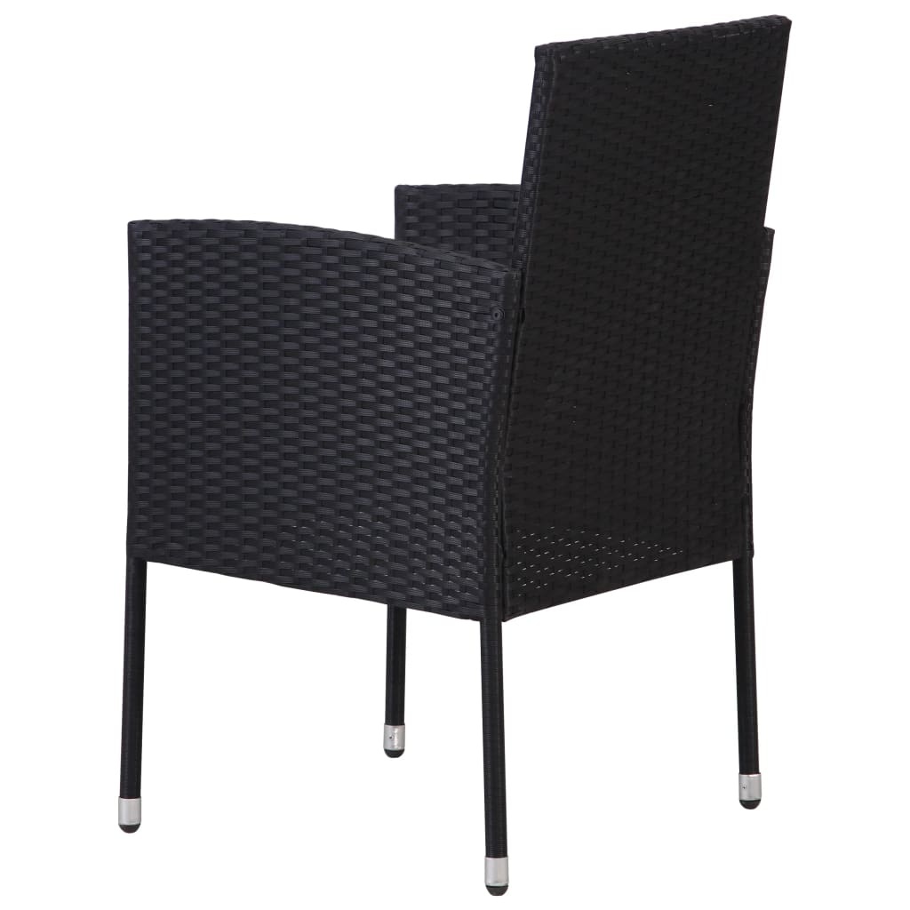 VidaXL 3-delige Tuinset zwart