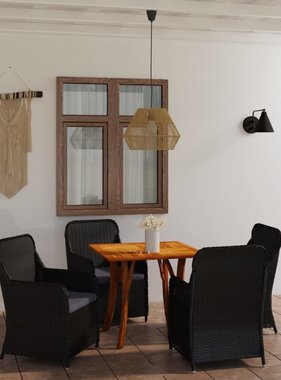 VidaXL 5-delige Tuinset zwart