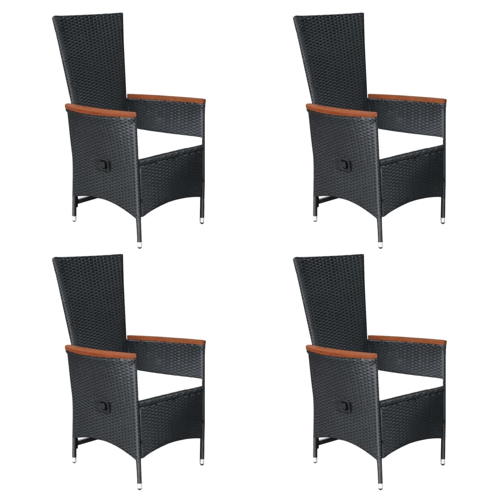 VidaXL 5-delige Tuinset zwart