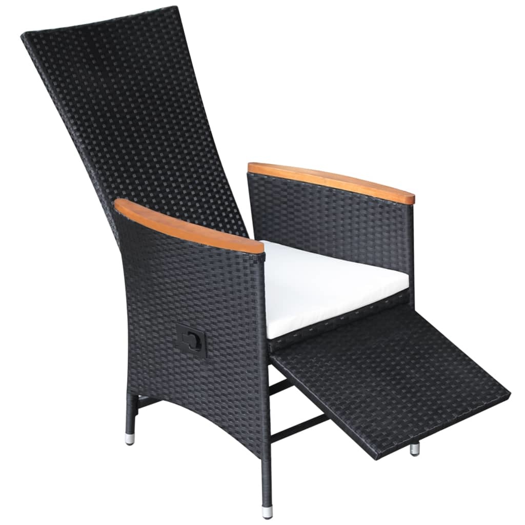 VidaXL 3-delige Tuinset zwart