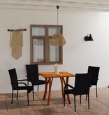 VidaXL 5-delige Tuinset zwart