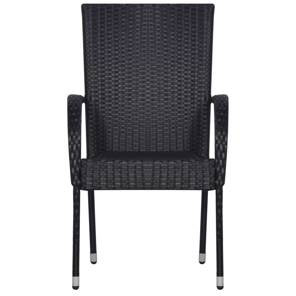 VidaXL 5-delige Tuinset zwart