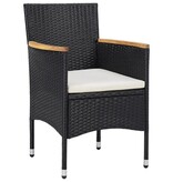 VidaXL 3-delige Tuinset zwart