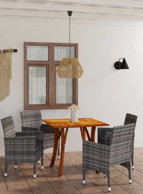 VidaXL 5-delige Tuinset grijs