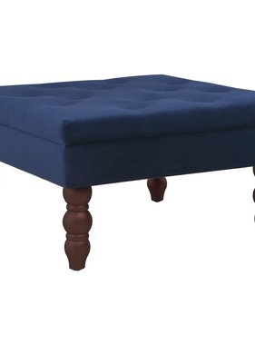 VidaXL Kruk 60x60x36 cm fluweel marineblauw
