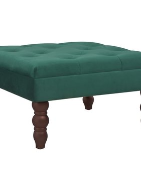 VidaXL Kruk 60x60x36 cm fluweel donkergroen