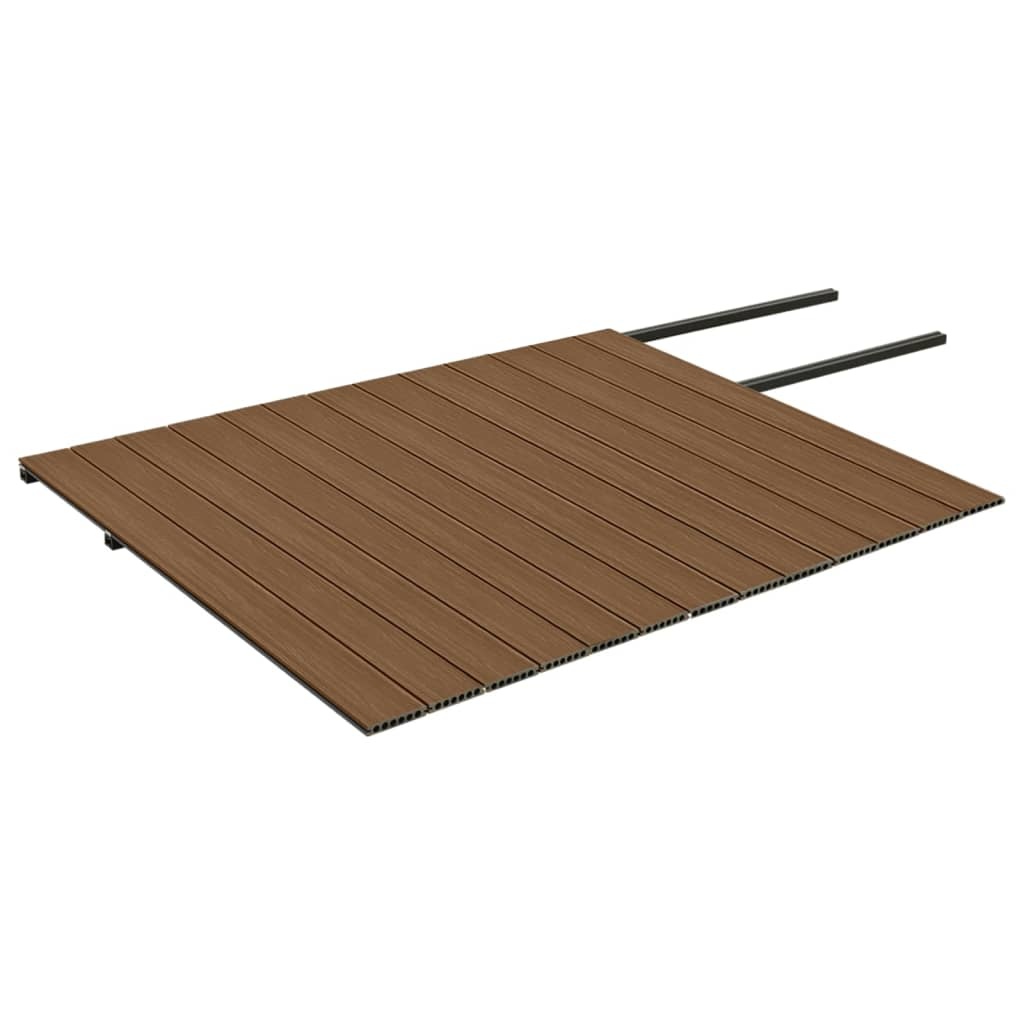 VidaXL Terrasplanken met accessoires 26 m² 2,2 m HKC bruin en grijs