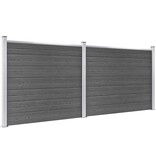 VidaXL Schuttingpanelenset 353x146 cm HKC zwart