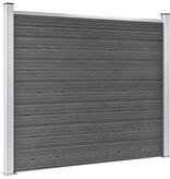 VidaXL Schuttingpanelenset 353x146 cm HKC zwart