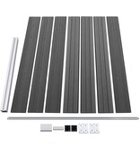 VidaXL Schuttingpanelenset 353x146 cm HKC zwart