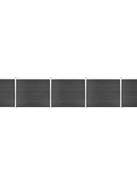 VidaXL Schuttingpanelenset 872x146 cm HKC grijs