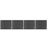 VidaXL Schuttingpanelenset 699x146 cm HKC grijs