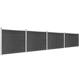 VidaXL Schuttingpanelenset 699x146 cm HKC grijs