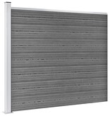 VidaXL Schuttingpanelenset 699x146 cm HKC grijs