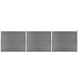 VidaXL Schuttingpanelenset 526x146 cm HKC grijs