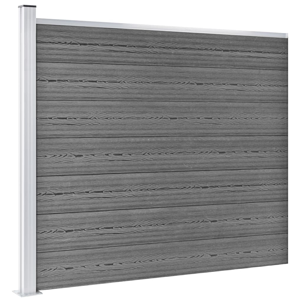 VidaXL Schuttingpanelenset 526x146 cm HKC grijs
