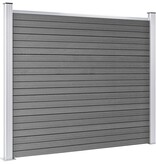 VidaXL Schuttingpanelenset 526x146 cm HKC grijs