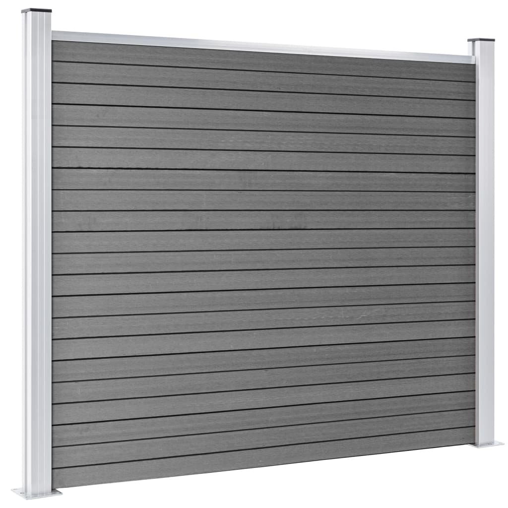 VidaXL Schuttingpanelenset 526x146 cm HKC grijs