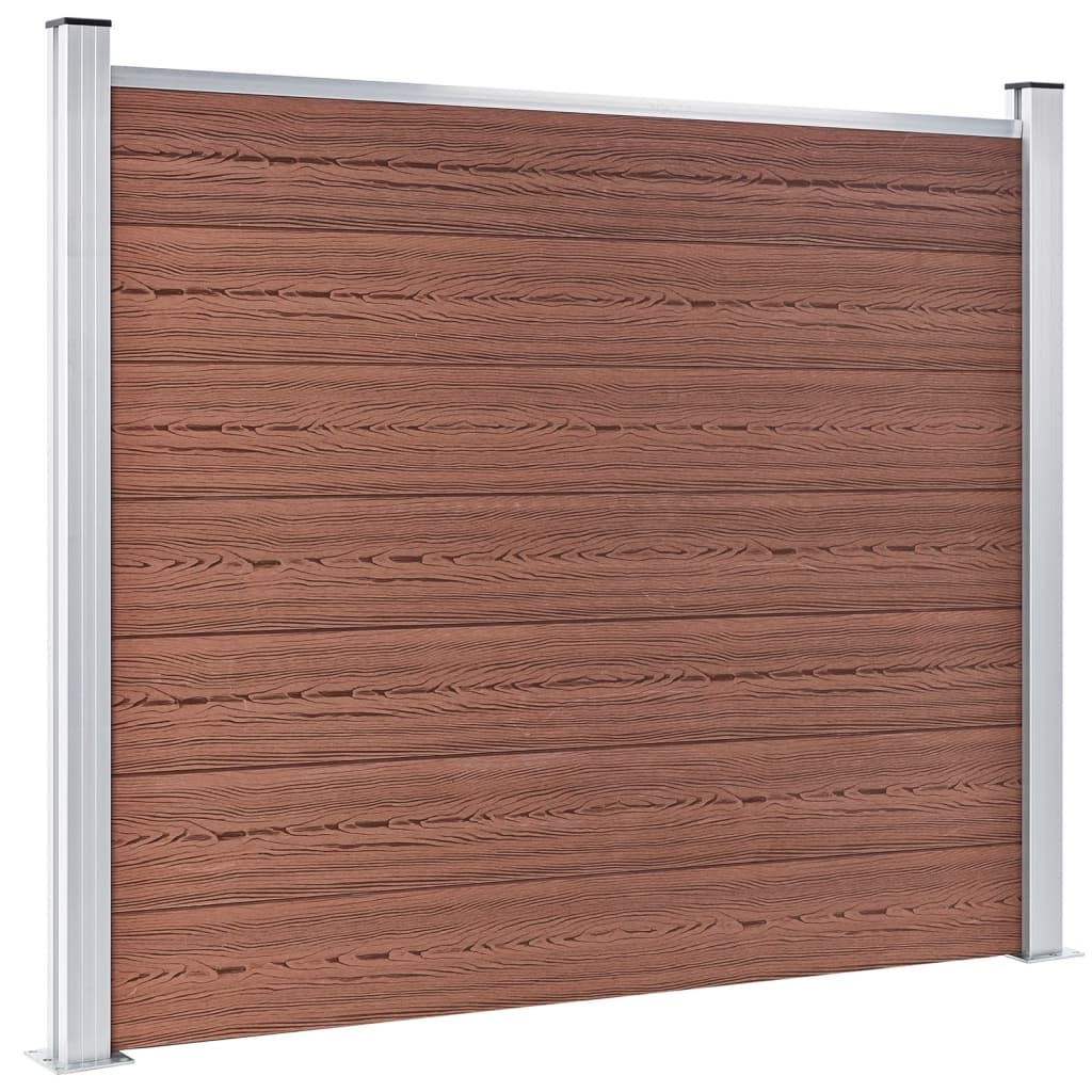 VidaXL Schuttingpanelenset 872x146 cm HKC bruin